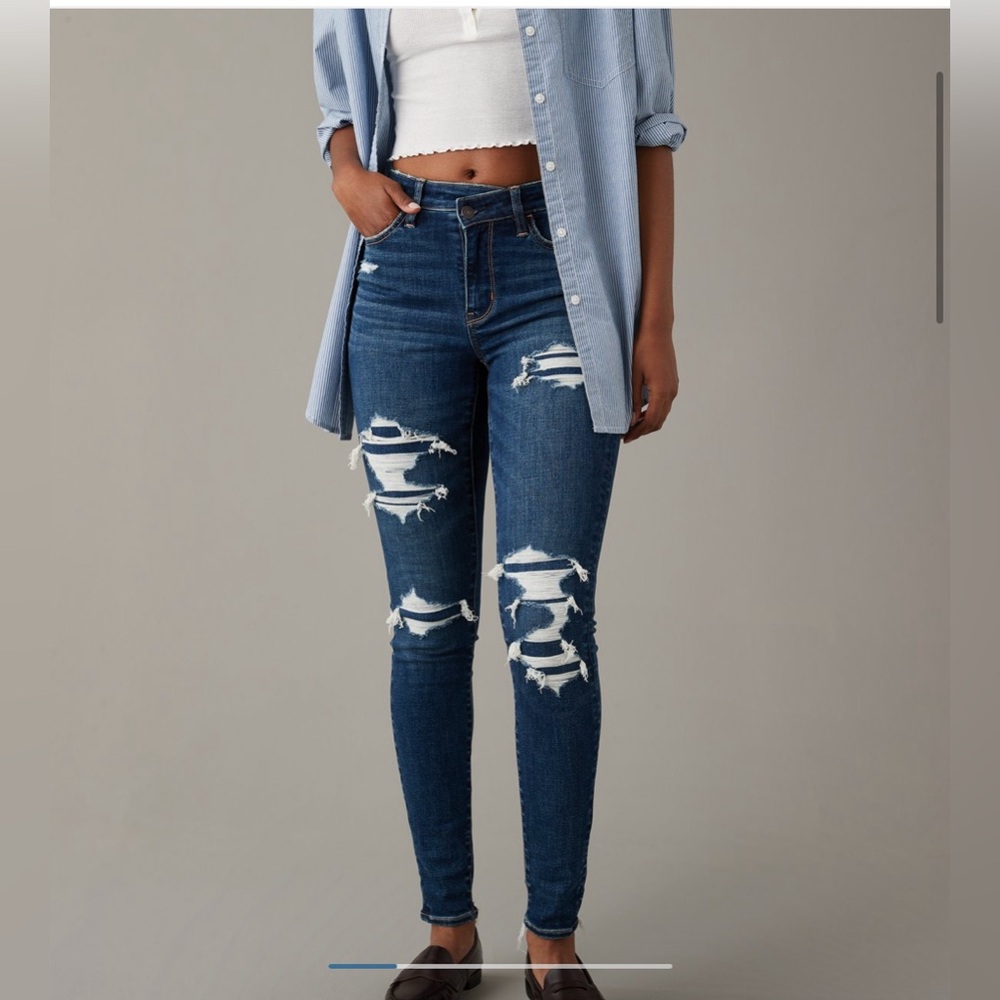 AE Next Level High-Waisted Patched Jegging